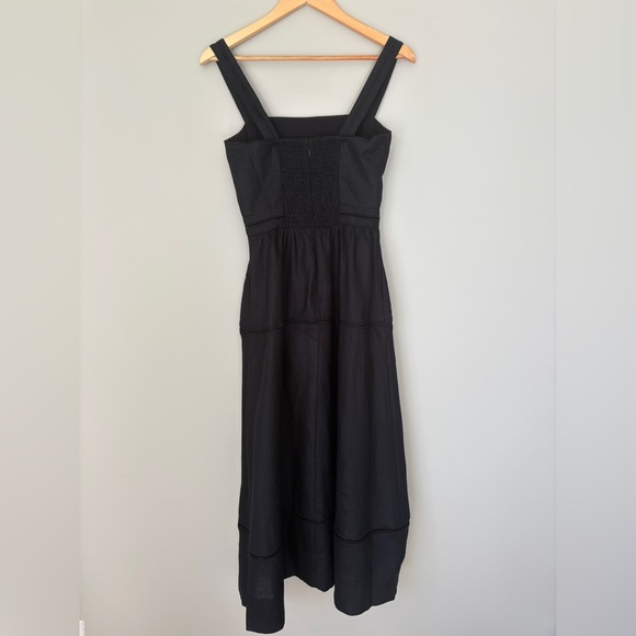 NEW Reformation Everett Sleeveless Linen Embroidered Midi Dress | US 4 UK 8 - Picture 8 of 13